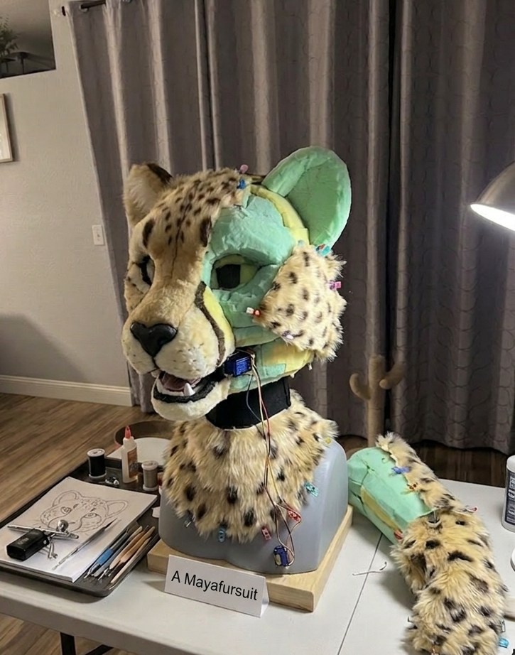 Cheetah fursuit work in progress